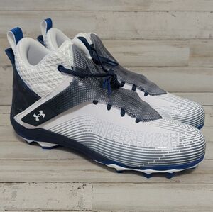 Under Armour Men's Size 14 Highlight Hammer MC Football Cleats NEW Blue White